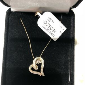 10K Diamond in Rhythm Heart Necklace 1/8TDW $629